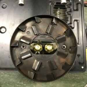 A new jet is always fitted to a burner when serviced so the efficiency and combustion is correct.